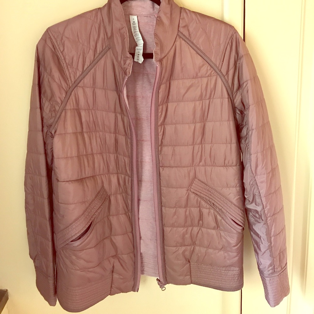 Lululemon Mauve quilted jacket - reversible NWOT